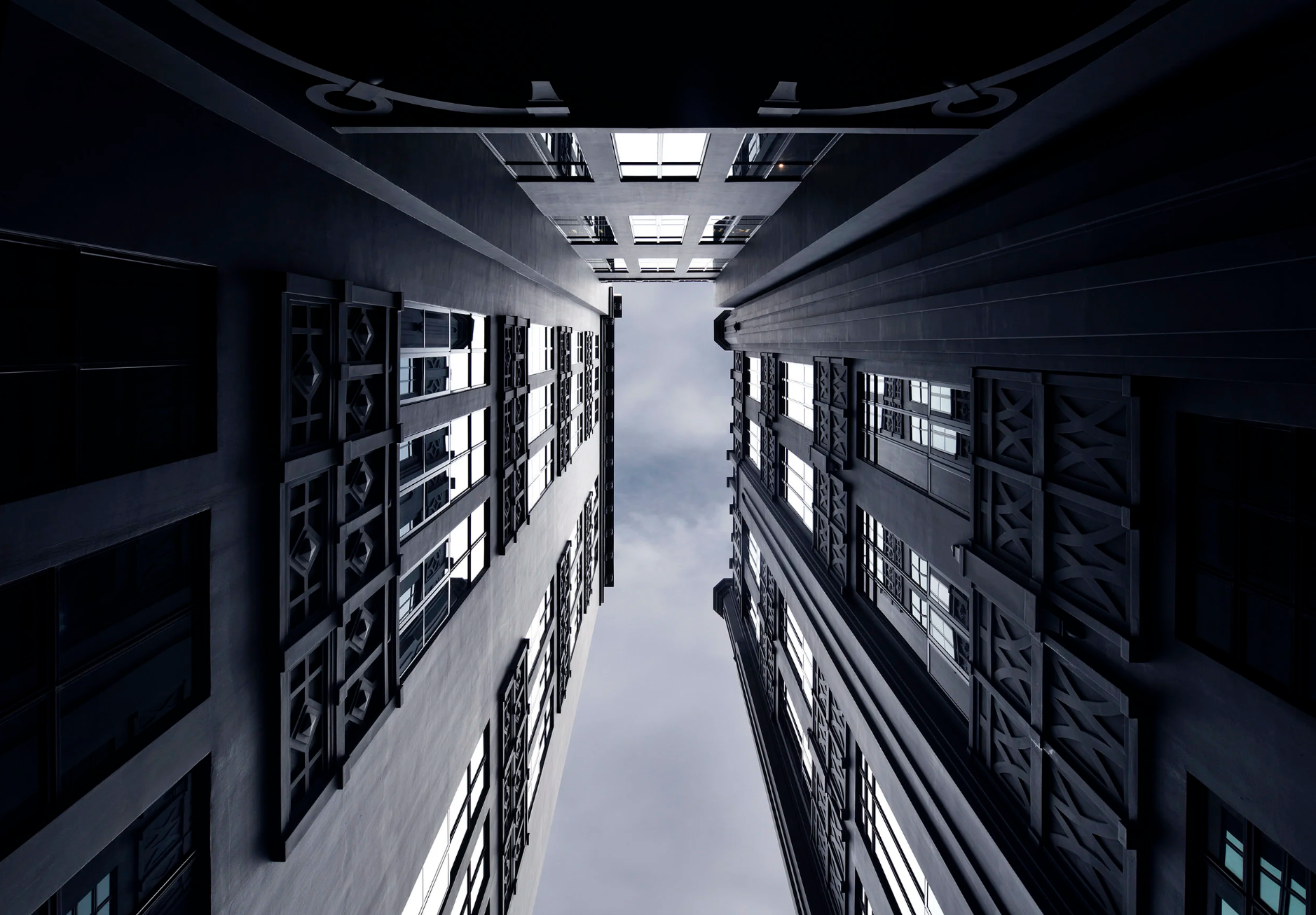 The Mill Singapore original courtyard upward view